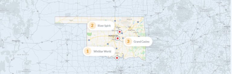 casinos in oklahoma map